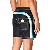 SUNDEK Mens Fixed Waist Boardshort, Swim Trunks 16" Length 7.5" Inseam
