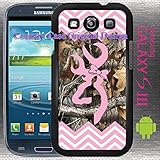 Country Girl Light Pink Chevron and Camo Buck Samsung Galaxy S3 Case