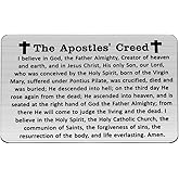 Gzrlyf The Apostles Creed Wallet Card I Believe in God Christian Engraved Wallet Insert Christian Prayer Gifts Religious Gift(Apostles Creed Wallet Card)
