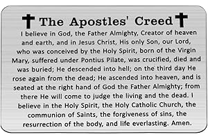 Gzrlyf The Apostles Creed Wallet Card I Believe in God Christian Engraved Wallet Insert Christian Prayer Gifts Religious Gift