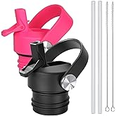 Straw Lid for Hydro Flask Standard Mouth 18 oz 21 oz 24 oz Top Lids with Straw for Iron Flask Narrow Mouth 20 24 32 64 oz,Sports Water Bottle Accessories Replacement Dust Cover Straw Cap (Patented)