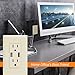 TOPGREENER TU2152A-LA Power Outlet USB, 2.1A Dual USB Charger Outlet 15A Duplex Tamper Resistant Receptacle, Light Almond