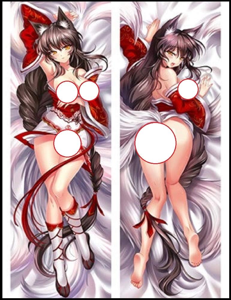 GB Arts League of Legends Ahri UNC Peach Skin 150cm x 50cm Body Pillowcase
