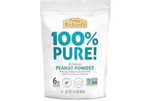 Crazy Richard's 100% All-Natural Peanut Butter Powder with No Added Sugar and Non GMO (2 Pound Bag, Pack of 1)