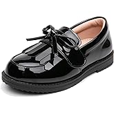 DADAWEN Girl's Loafers Slip On Tassel Oxford Shoes Flats Round Toe School Uniform Dress Shoes (Toddler/Little Kid/Big Kid)