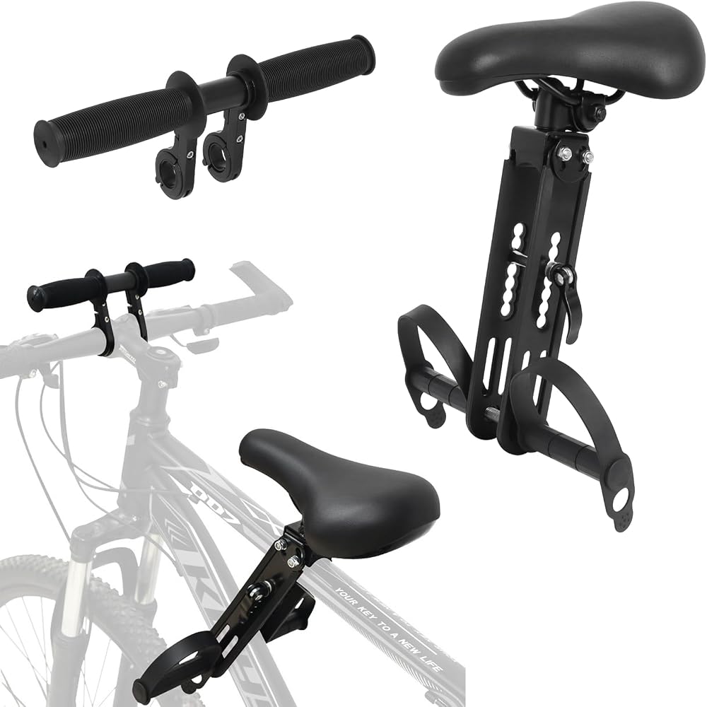Gekufa Front Mounted Kids Bike Seat for Mountain Bikes 48 Lbs