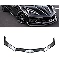 sosega Front Lip Splitter Carbon Fiber Print 5Pcs for Chevrolet Corvette C8 2020 2021 2022 2023 2024 5VM Style Front Bumper Lip Splitter