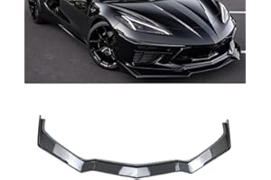 sosega Front Lip Splitter Carbon Fiber Print 5Pcs for Chevrolet Corvette C8 2020 2021 2022 2023 2024 5VM Style Front Bumper Lip Splitter