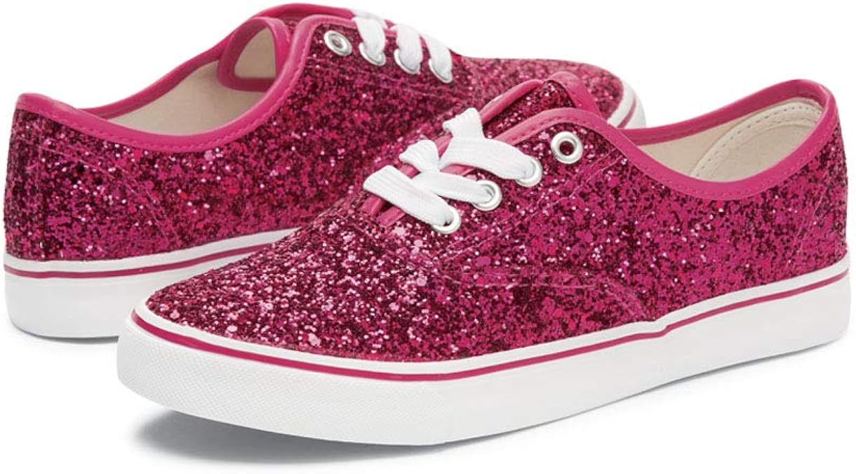 Balera Shoes Girls for Dance Womens Sneakers with Glitter Lace Up Shoes