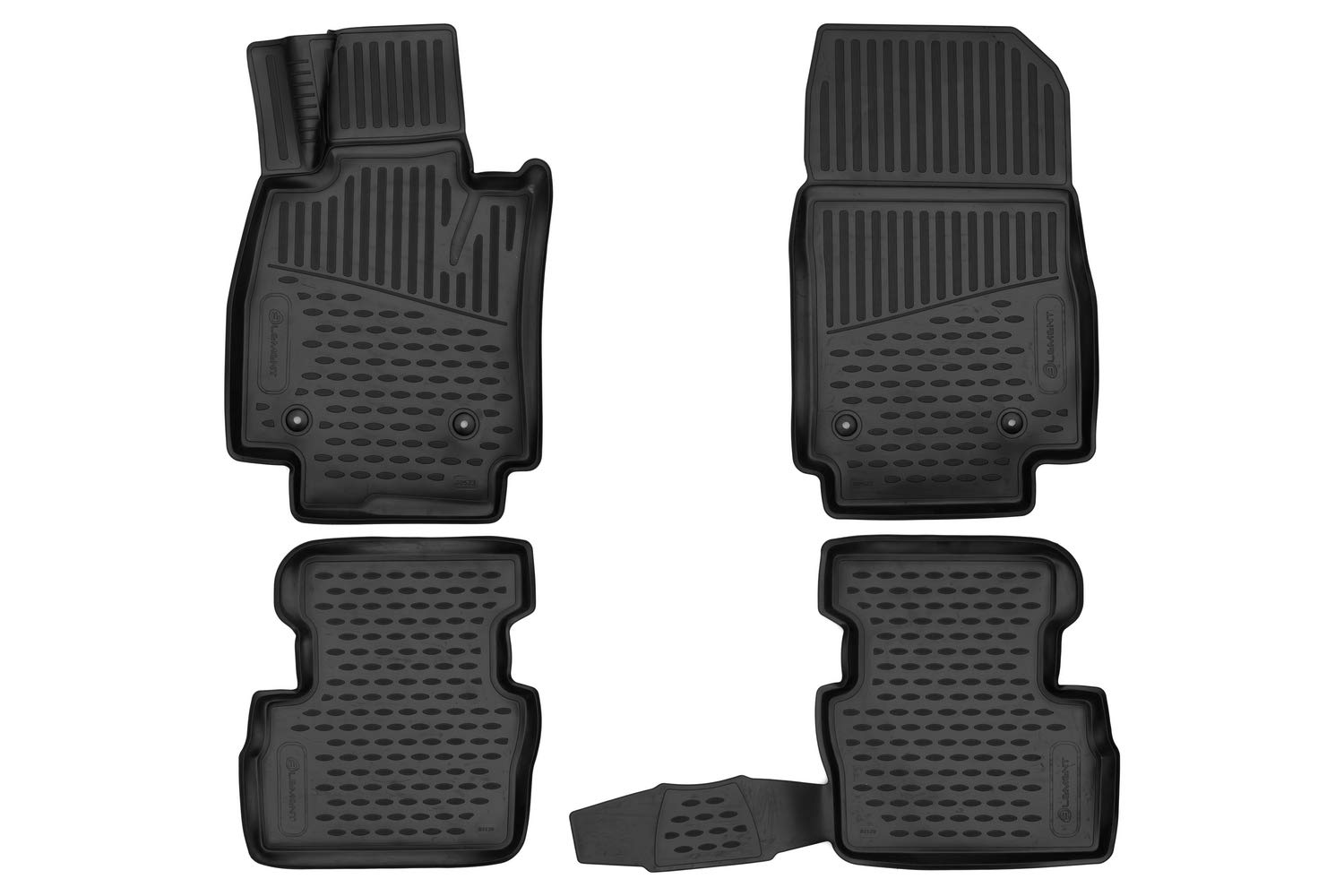 Element 3D Custom Fit Car Rubber Mats Floor Liners Designed for Mazda 2, 2014-> 4 pcs.
