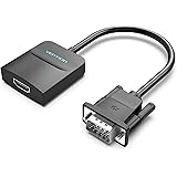 VGA to HDMI, (PC VGA Source Output to TV/Monitor with HDMI Connector),VENTION 1080P VGA to HDMI Adapter Male to Female Cable 