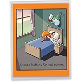 NobleWorks - Oversize Funny Birthday Paper Card 8.5 x 11 Inch with Envelope (1 Pack) Large Jumbo Bday Snooze Button J6396BDG