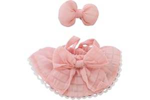 TOU-BEGUIN Clothes for Dolls Accessories (No Doll), Kawaii Skirt Outfit Set 2 Pieces for 15cm 17cm Doll Suit, Stylish Dress Up Bowknot Doll Clothing Set Replacement Pink