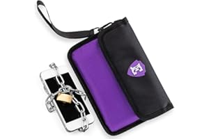 ELECTRASHIELDS Large Signal Blocking Faraday Bags for Phones, Two-Tone Color Faraday Pouch for key fob w/ Removable Handle, Zipper and Velcro closures, Faraday Cage, Key Fob Signal Blocker, RFID Key Fob protector