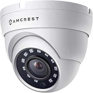 Amcrest Full HD 1080P 1920TVL Dome Outdoor Security Camera (Quadbrid 4-in1 HD-CVI/TVI/AHD/Analog), 2MP 1920x1080, 98ft Night Vision, Metal Housing, 3.6mm Lens 90° Viewing Angle, White (AMC1080DM36-W)