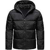 HOOD CREW Men’s Hooded Winter Coats Warm Puffer Jacket Thicken Quilted Jackets Outerwear