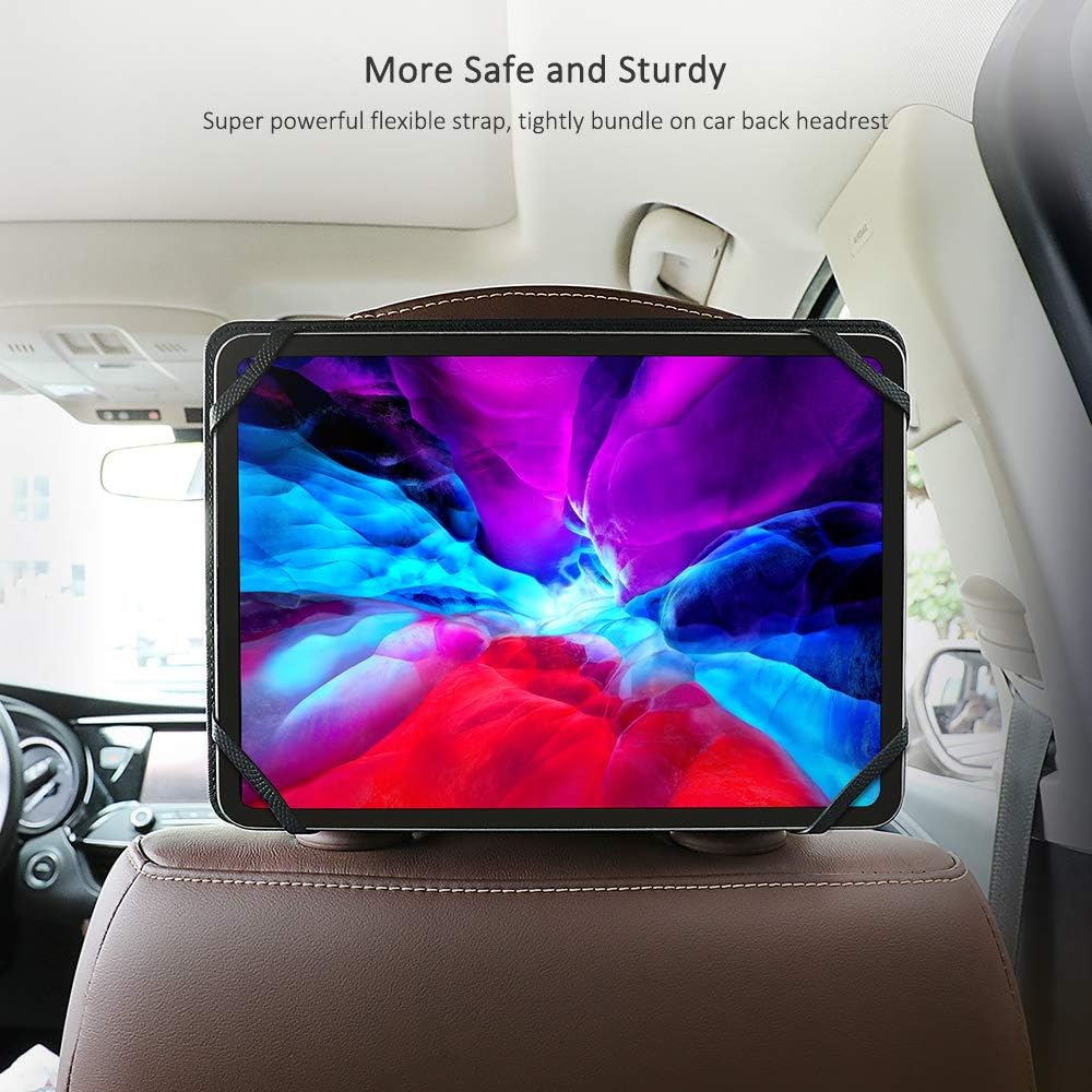 memumi 𝟐𝟎𝟐6 𝗨𝗽𝗴𝗿𝗮𝗱𝗲𝗱 Car Headrest Holder for Tablet Car Headrest Mount Universal Stand for 2020 iPad Pro 9.7, 10.2, 11 - Image 4