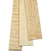 Rockler Curly Maple Wood Board, 1/2 X 5 X 24 in, S4S Maple Lumber. | Tiger-Striped Figure, Naturally Shimmering Grain, Oil Finish Compatible, Furniture and Casework Use, Distinctive Wood Appeal