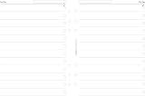 Filofax To Do White A5 Refill 25 Leaves 148mm x 210mm Six Hole view 2