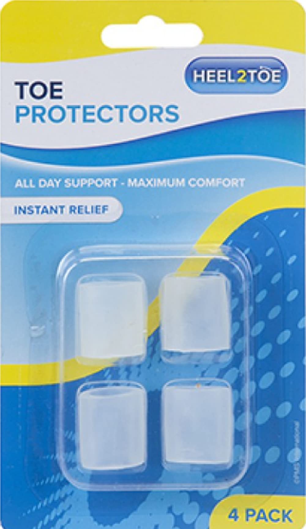 4 in a Pack Toe Protectors - Soft Gel Toe Sleeves to Reduce Foot Pain