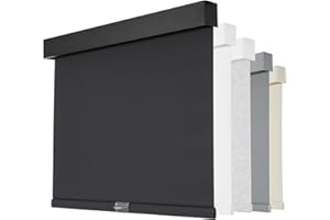 Persilux Blackout Roller Shades for Windows, Cordless Free-Stop Blinds for Windows with Valance, Thermal Insulated Fabric Win