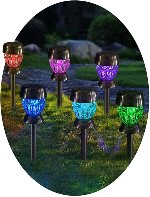 Bright Zeal 6Pack Solar Lights Outdoor Waterproof Colored