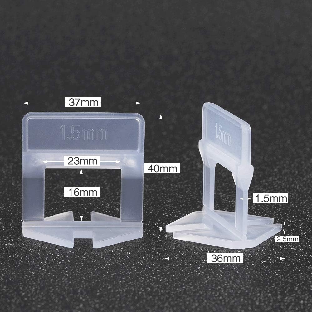 Tile Leveling System Clips - 400 Pcs Clips(1/16" (1.5mm)) - - 