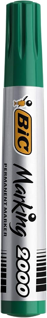 BIC Marking 2000 Permanent Markers Green Bullet Tip 12 Markers Box view 3