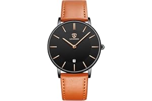 BEN NEVIS Watch, Mens Watch, Minimalist Fashion Simple Wrist Watch Analog Date with Leather Strap