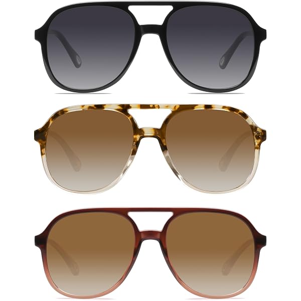 Unisex Aviator Style Retro Aviator Sunglasses – Classic 70s  display picture 3