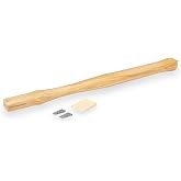 VAUGHAN Replacement Handle 18 Inch, Claw Hammer Handle, Assembled in USA | American Hickory, Clear Lacquer Finish, Fits 28 To 32 Oz Claw Hammer, Wedge Kit Included, VN61282W