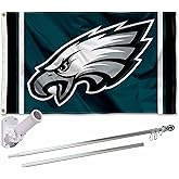 WinCraft Philadelphia Eagles Flag Pole and Bracket Kit