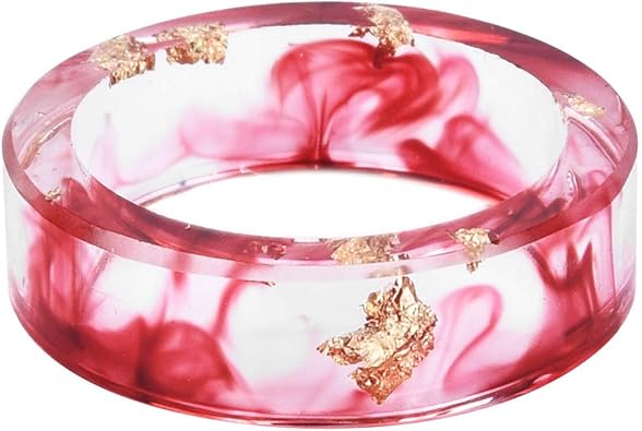 Jude Jewelers 8mm Ocean Style Transparent Plastic Resin Wedding Band Cocktail Party Ring Clothing Shoes Jewelry Rings
