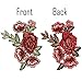 OPount 2 Pieces Embroidery Lace Flower Applique Sew On Patch 5 Roses on a Branch For Craft, Sewing, Clothing, Scrapbooking Decoration