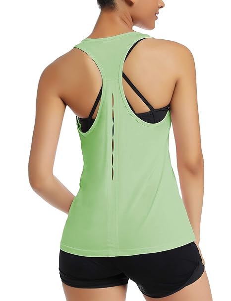 Amazon.com: Aeuui Camisas de yoga para mujer, espalda ...