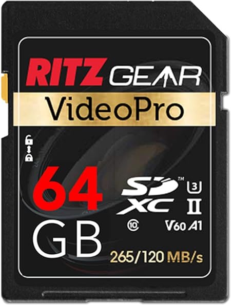 Amazon Com Sd Uhs Ii 64gb Sdxc Memory Card U3 V60 A1 Extreme Performance Video Pro Sd Card R 265mb S 1mb S Write For Advanced Dslr Functions Well Suited For Video Including 4k 8k 3d Full Hd
