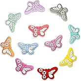 11PCS Flower Butterfly Silicone Beads, Butterfly Silicone Focal Beads for Keychain Making, Colorful Insect Loose Beads Bulk for Pens DIY Handmade Crafts Necklace Bracelet Lanyard