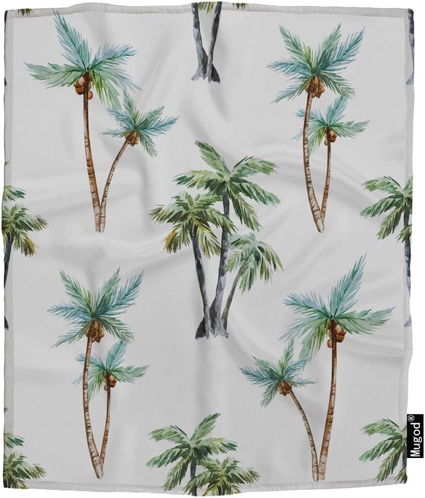 Mugod Palm Trees Throw Blanket Tropical Exotic Natural