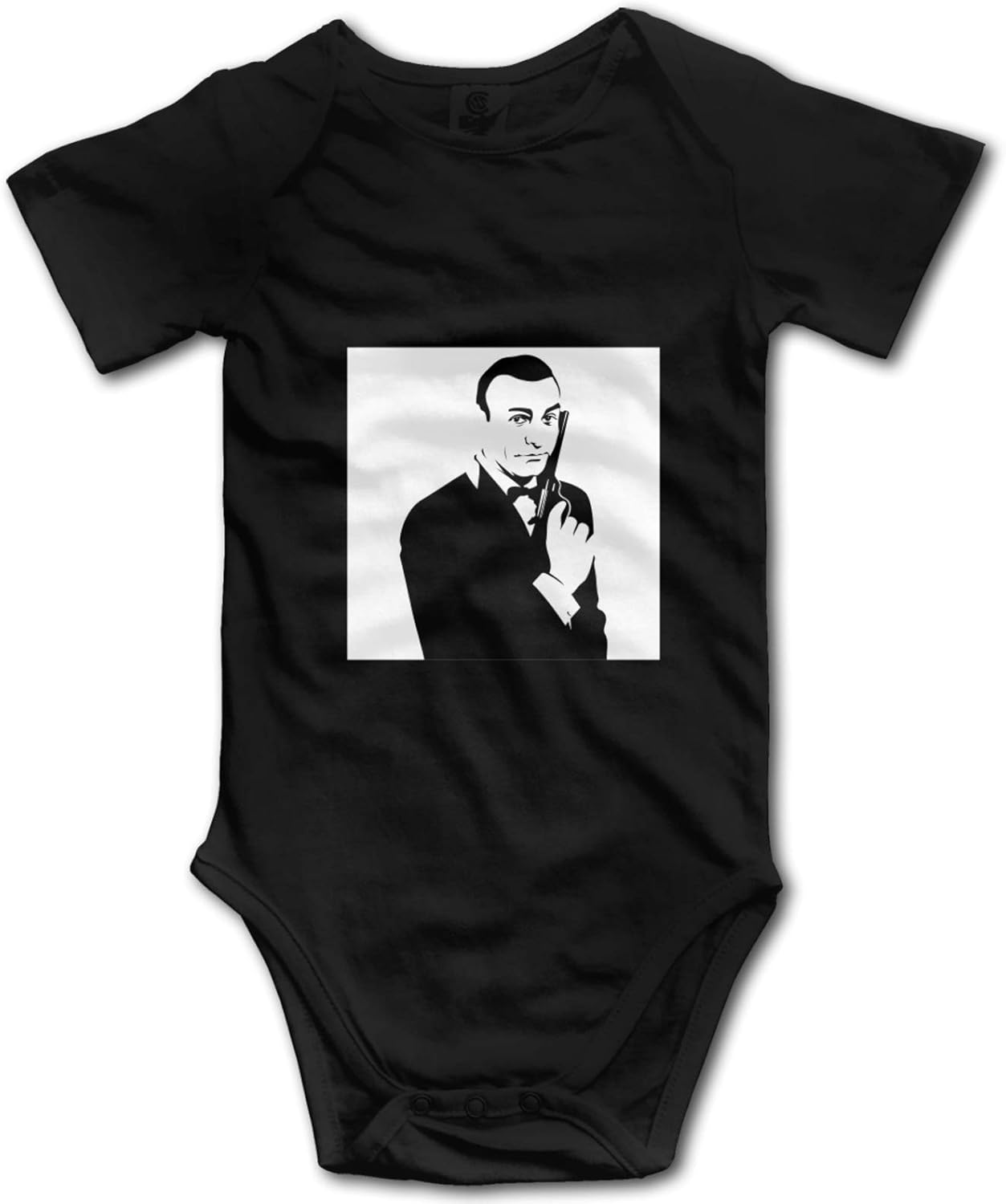007 James Bond Sean Connery Unisex Baby Cotton Bodysuit