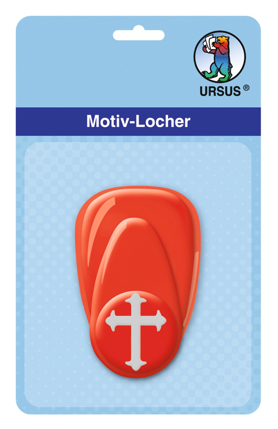 Ursus 19470054 Hole Punch Cross 1 Small 16 mm Red