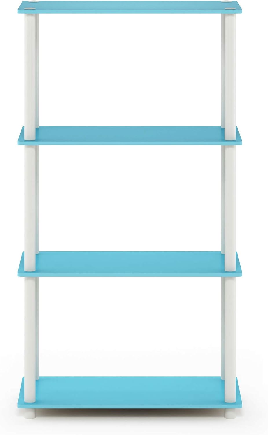 Furinno (99557LC/BK) Turn-N-Tube 4-Tier Multipurpose Shelf Display Rack - Light Cherry/Black: Furniture & Decor