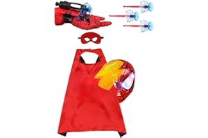 LSXLZQN Superhero Costume Masks Capes Boys,Web Shooter Super Heros Toy- Web Goves Costume Kids for Christmas Halloween Birthday Party Over 3 Years Old