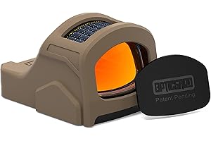 OpticGard Scope Cover Compatible with Holosun 507C 407C Protect Your Optic While in Action from Stray Casing Drops Easy Snap On Shockproof Design Includes a Detachable Lens Cover for Protection FDE