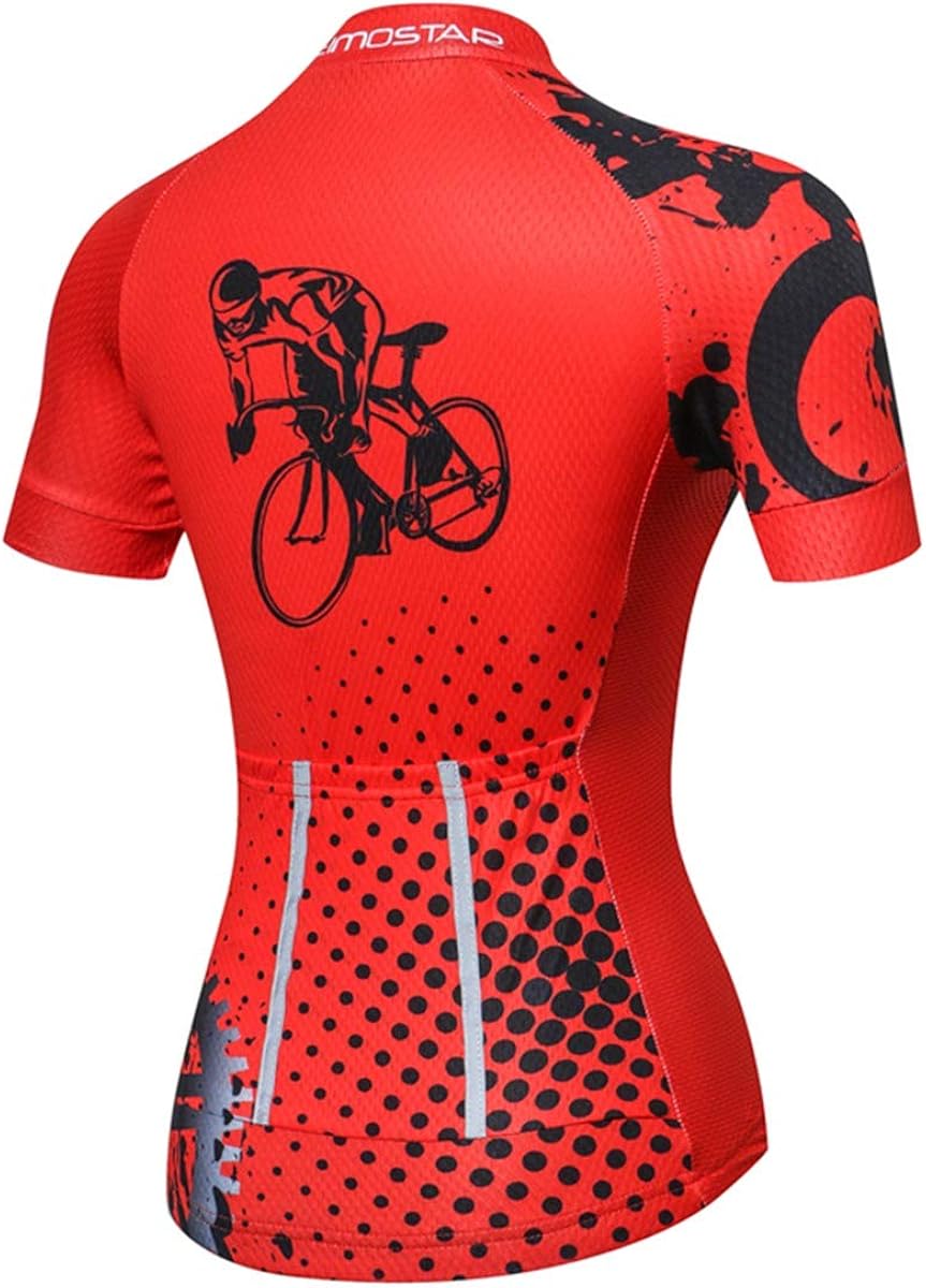 Hotlion Women's Short Sleeve Cycling Jersey Jacket Cycling Shirt Quick Dry Breathable Mountain Clothing Bike Top: Clothing