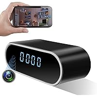 LIVCRT Wireless Spy Hidden Camera Clock Motion Detection Alarm Clock Camera Spy Camera Clock with Night Vision HD 1080P…