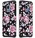 Galaxy S9 Case for Girls Women, Samsung S9 Floral Case, OEAGO Shockproof Heavy Duty Protection Dual Layer Armor Protective Case Cover for Samsung Galaxy S9 S 9 (2018) (Rose Flower)