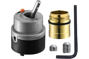 LOWCUS RP50587 Cartridge Compatible with Delta Single Handle Kitchen and Lavatory Faucets, Works with DIAMOND Seal Technology Models Featuring a 36 mm Motion Cartridge, RP51503 Bonnet Nut