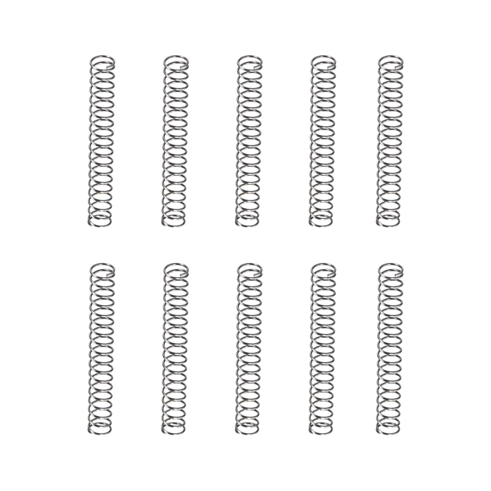 DTGN 0.6x6x45mm(DxODxL) Compression Spring - 10Pack - Good for Machinery - Spring Steel Extension Spring - Gray