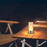 Small Camping Lights,Rechargeable Camping Light,Color Temperature Adjustment Mini Camping Lantern,Portable Camping Lamp with SOS Mode (Silver)