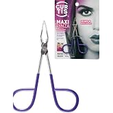 PROFESSIONAL Salon TWEEZERS with Easy Scissor Handle, The BEST PRECISION EYEBROW TWEEZERS Men/Women; PORTABLE Beauty tool for facial Hair, Ingrown Hair, Blackhead; Purple MADE IN MEXICO (UPDATED)